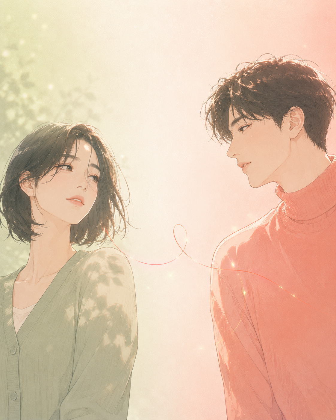 끌림 — 남녀 캐릭터 일러스트
